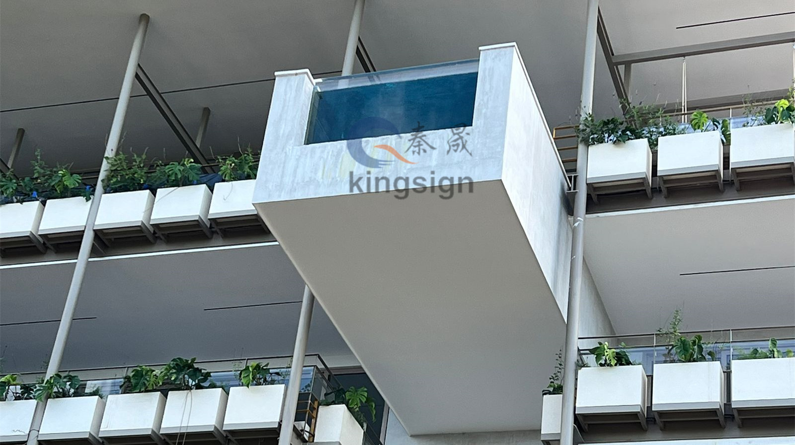 Kingsign Acrylic sheet kanggo hotel blumbang project