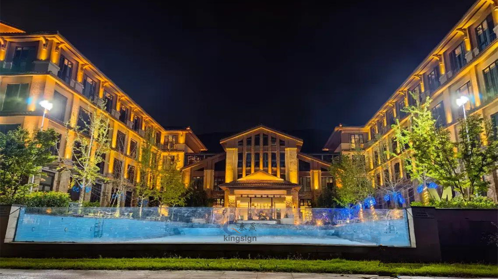 Panel akrilik kanggo jendela kolam renang mewah